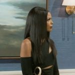 Dani’s black cutout dress on Beyond the Gates