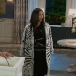 Dani’s zebra coat on Beyond the Gates