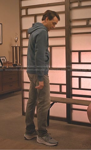 Daniel’s grey sneakers on Cobra Kai