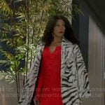 Dani’s zebra coat on Beyond the Gates