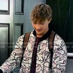 Danny’s white camo print bomber jacket on General Hospital