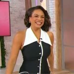 Daphnee’s sleeveless colorblock dress on Sherri