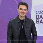 Darren Barnet’s black leather zip jacket on Today