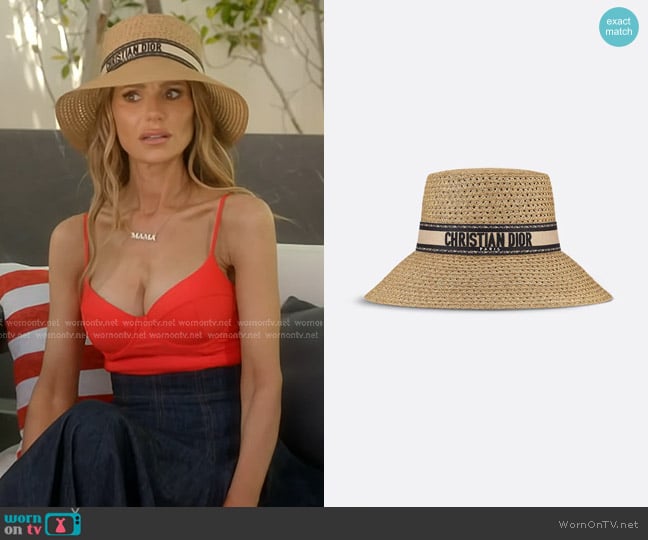 Dior D-Bobby Large Brim Hat worn by Dorit Kemsley on The Real Housewives of Beverly Hills