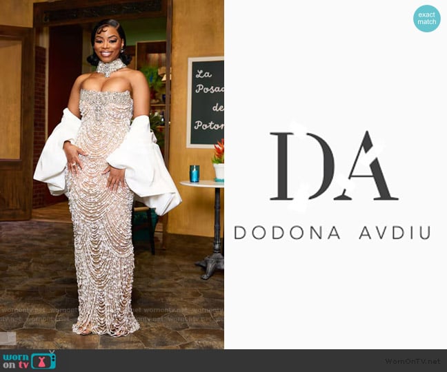 Dodona Avdiu Custom Dress worn by Keiarna Stewart on The Real Housewives of Potomac