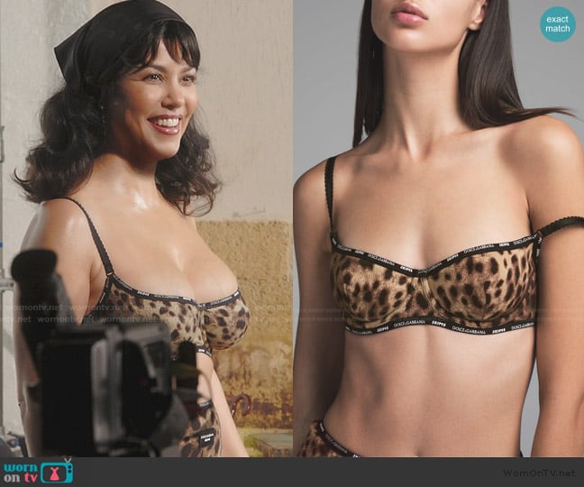 Dolce and Gabbana x Skims Cotton Rib Unlined Balconette Bra worn by Kourtney Kardashian (Kourtney Kardashian) on The Kardashians