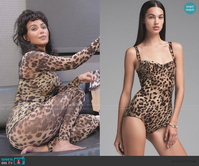 Dolce and Gabbana x Skims Body Bodysuit worn by Kim Kardashian (Kim Kardashian) on The Kardashians