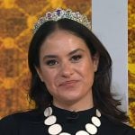 Donna’s white statement neckalce on Today