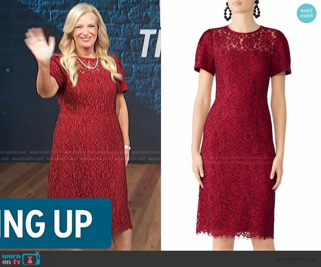 Draper James Collection Lace Sheath worn by Alison Triessl on Access Hollywood