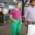 Dylan’s green pleated pants on Today