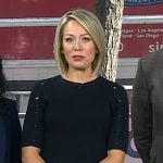 Dylan’s black button sleeve top and plaid skirt on Today