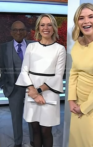 Dylan's white bell sleeve dress on Today
