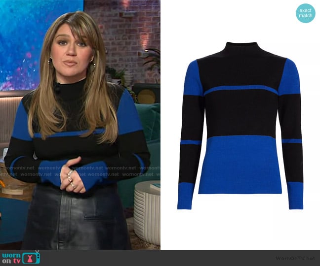 Elie Tahari The Kamila Sweater worn by Kelly Clarkson on The Kelly Clarkson Show