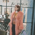 Elsbeth’s pink fur coat on Elsbeth