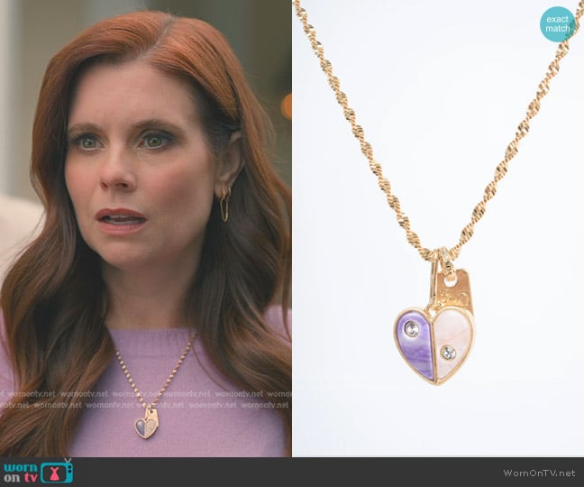 Everri Love Yourself Necklace worn by Maddie Townsend (JoAnna Garcia Swisher) on Sweet Magnolias