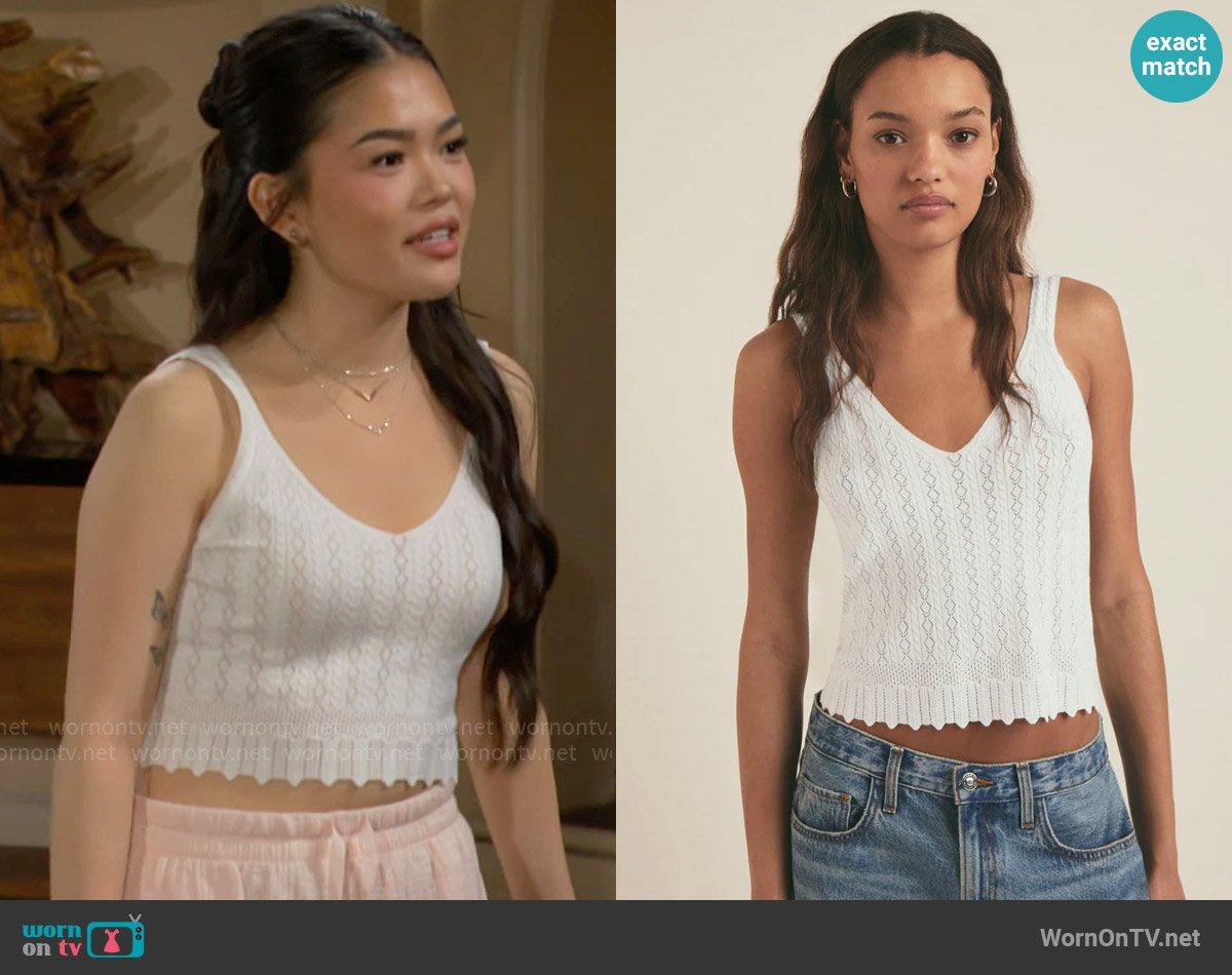 Favorite Daughter The I Feel Pretty Tank worn by Luna (Lisa Yamada) on The Bold and the Beautiful