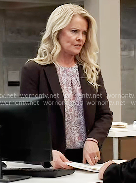 Felicia's paisley print top on General Hospital