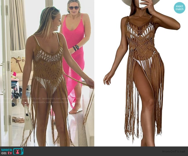 Taylor’s brown crochet coverup on Southern Charm