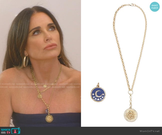 Kyle’s blue moon pendant on The Real Housewives of Beverly Hills