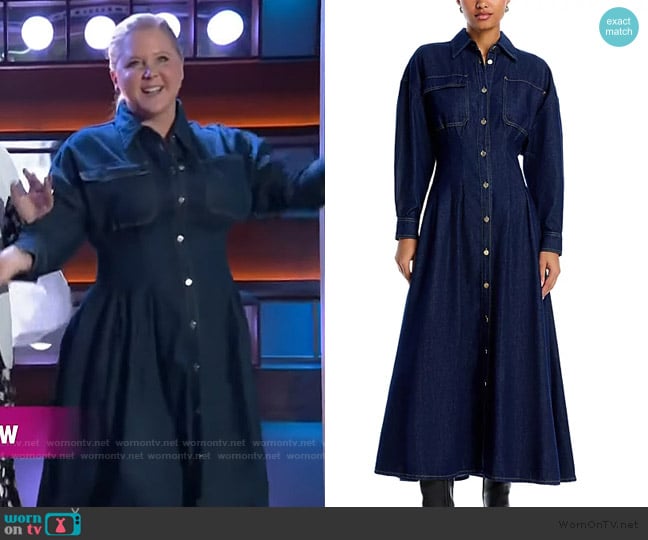 Amy Schumer’s denim shirtdress on The Kelly Clarkson Show