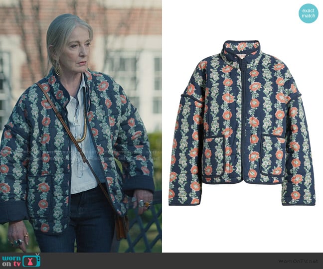 Free People Chloe Floral Print Jacket worn by Paula (Caroline Lagerfelt) on Sweet Magnolias