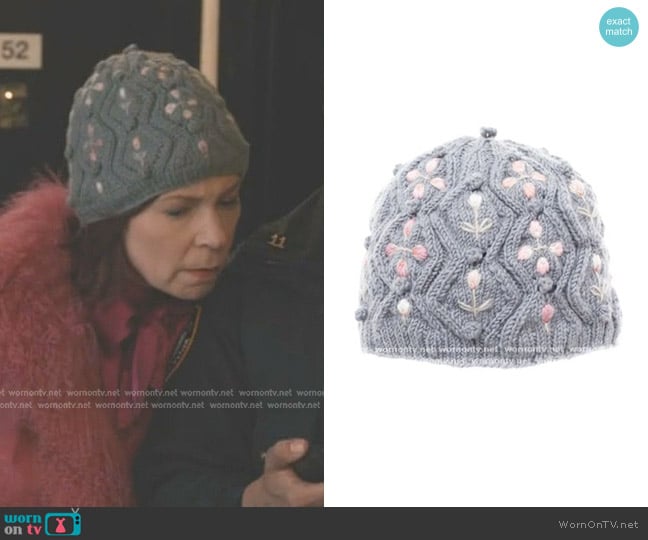 French Knot Tilly Hat in Grey worn by Elsbeth Tascioni (Carrie Preston) on Elsbeth