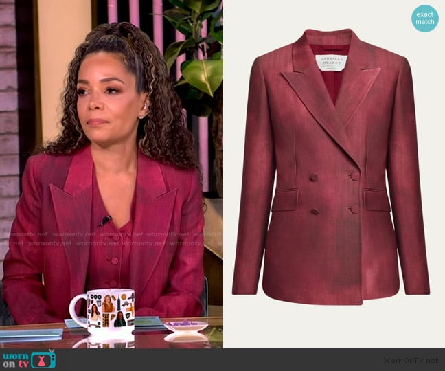 Gabriela Hearst Angela Double-Breasted Wool Blazer worn by Sunny Hostin on The View