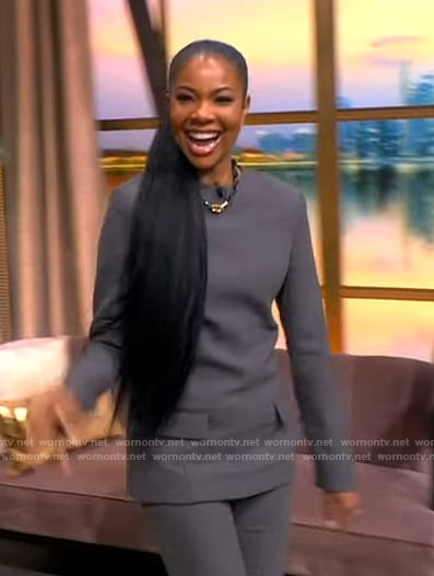 Gabrielle Union's gray top with pockets on The View