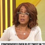 Gayle King’s beige rib knit dress on CBS Mornings