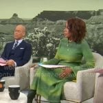 Gayle King’s green ombre knit dress on CBS Mornings