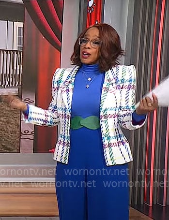 Gayle King's checked blazer on CBS Mornings