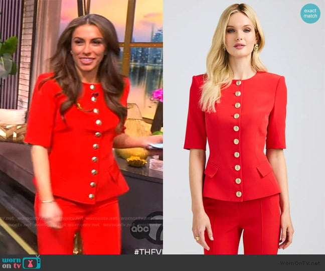 Generation Love Adriana Crepe Jacket worn by Alyssa Farah Griffin on The View