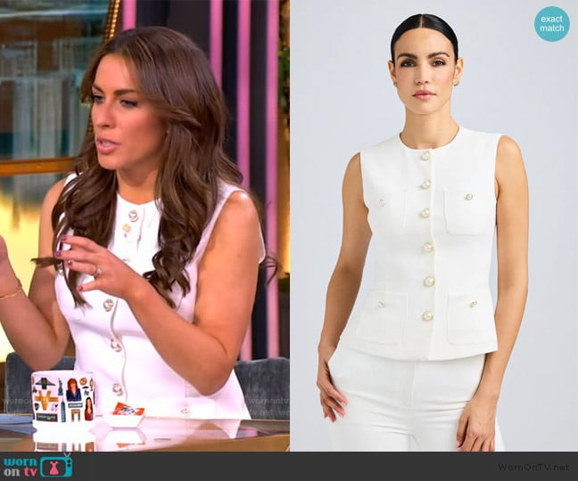 Generation Love Susanna Crepe Vest worn by Alyssa Farah Griffin on The View