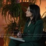 Kristen’s green blazer and pant suit on Today