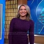 Ginger’s purple knit dress on Good Morning America