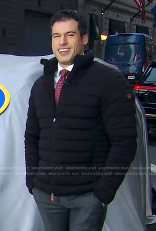 Gio Benitez's black puffer jacket on Good Morning America