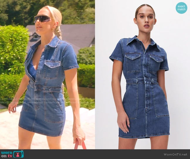 Erika’s denim mini dress on RHOBH