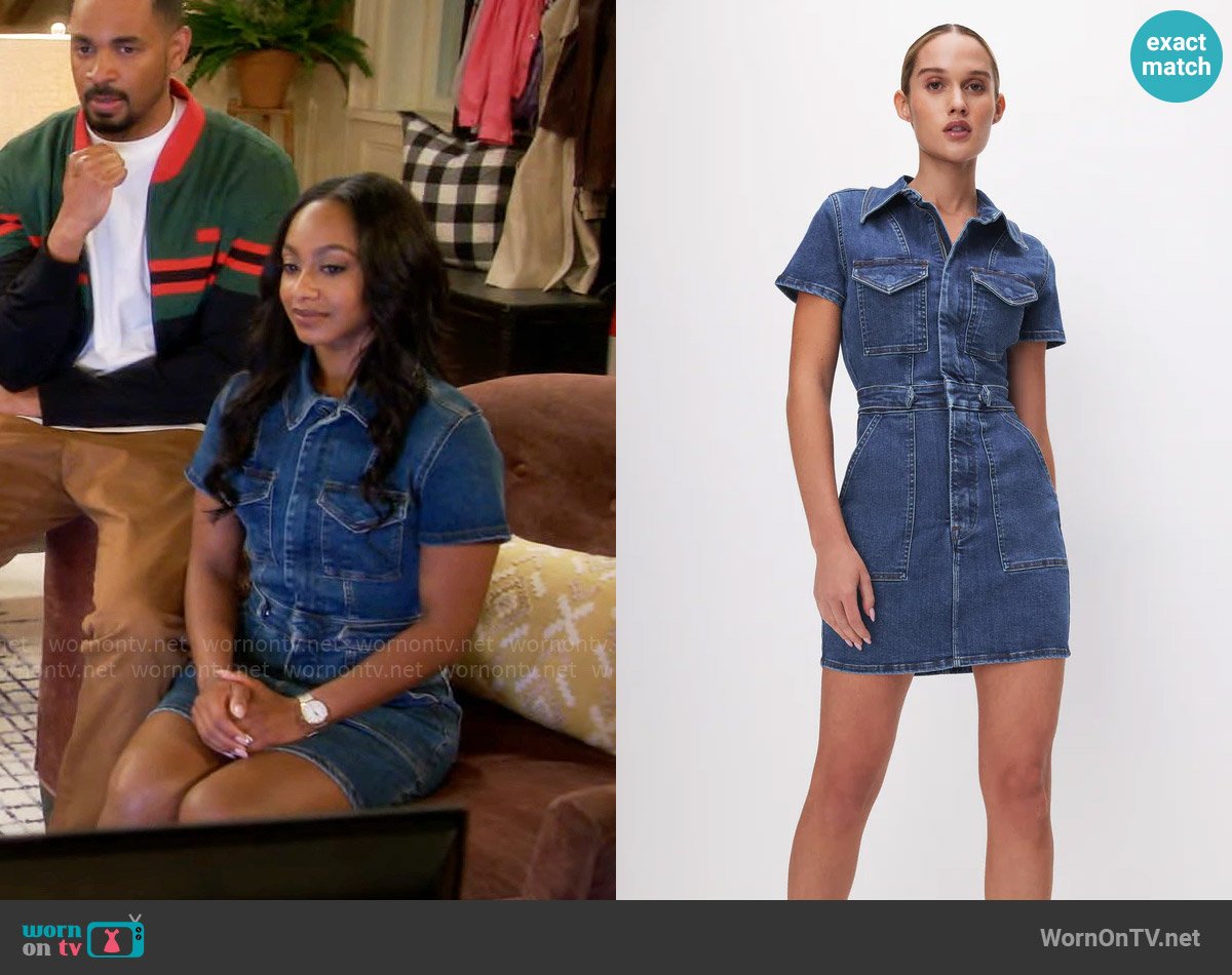 Nina’s denim shirtdress on Poppas House