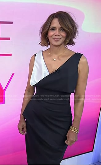 Halle Berry's black draped dress on Today