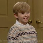 Harrison’s fair isle print sweater on The Young and the Restless