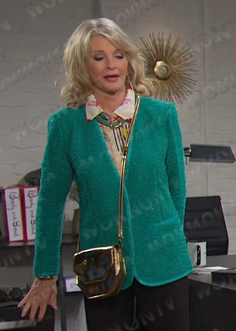 Hattie's green tweed jacket on Days of our Lives