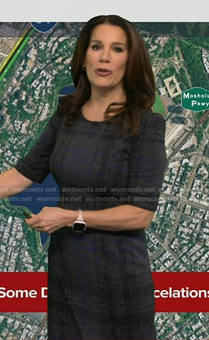 Heather's grey plaid dress on Good Morning America