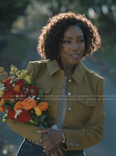 Helen's green leather jacket on Sweet Magnolias