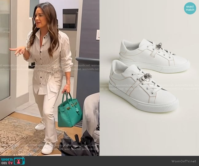 Hermes Day Sneaker worn by Kyle Richards on The Real Housewives of Beverly Hills