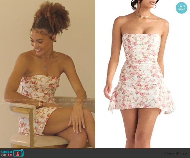 House of CB Jasmine Strapless Dress worn by Sienna on Southern Charm