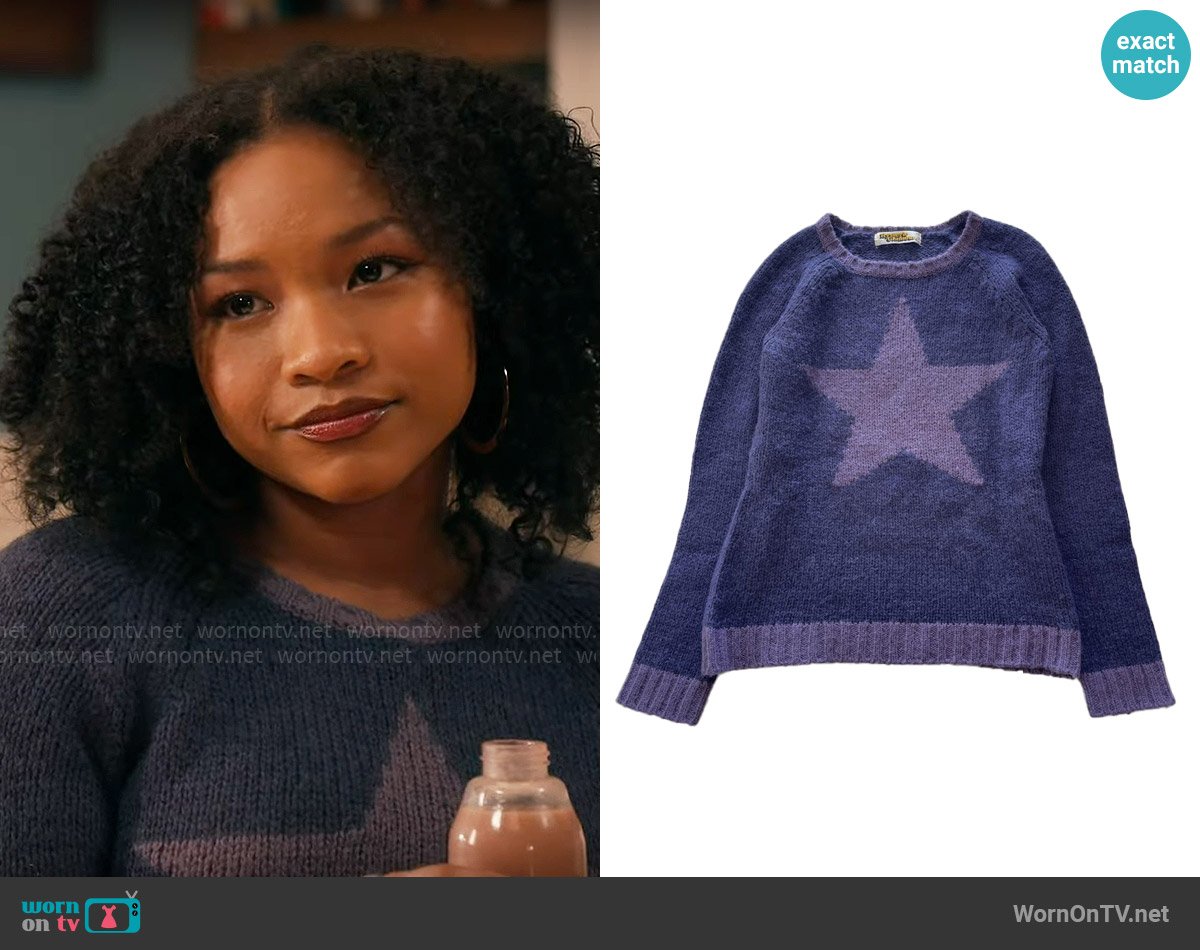 Hysteric Glamour Star Sweater worn by Delilah (Laya DeLeon Hayes) on The Equalizer