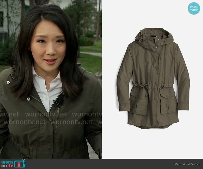 J. Crew Perfect lightweight jacket worn by Nancy Chen on CBS Mornings