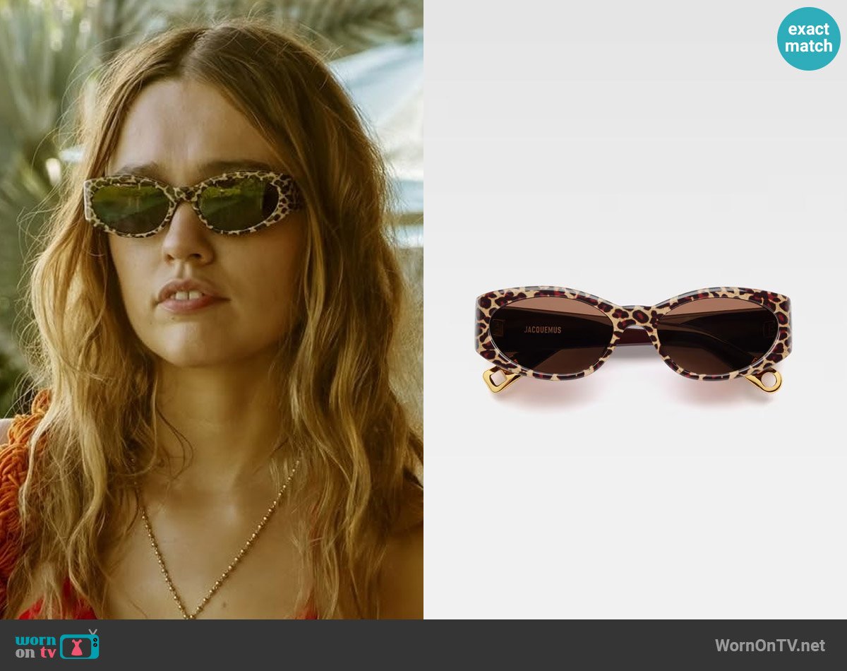 Chelsea’s leopard print sunglasses on The White Lotus