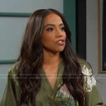 Jada’s green floral robe on Days of our Lives