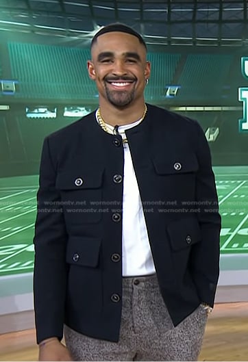 Jalen Hurts's black jacket on Today